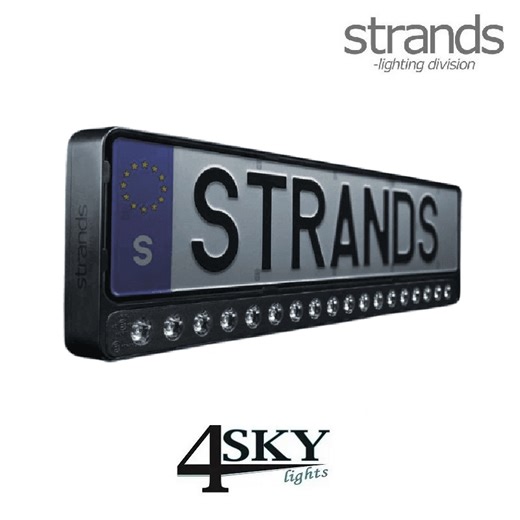 Nuuk E-line Black license plate led bar | 7.800 lumen effectief |