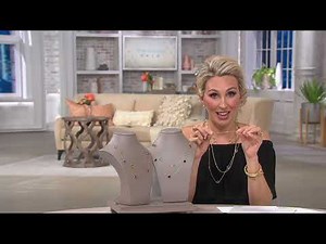 14K Gold Faceted Gemstone Station Necklace on QVC