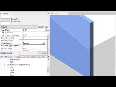 Revit 2022: Tapered Walls