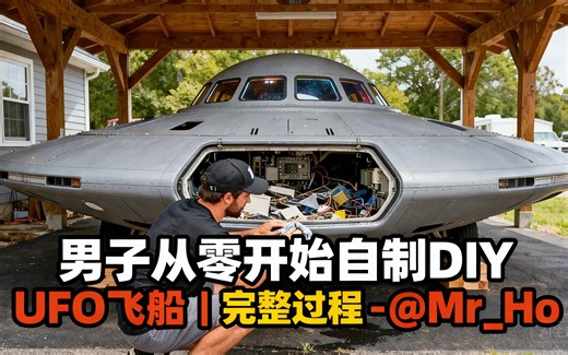 [中配]男子从零开始自制DIY UFO飞船船 | 完整过程 - @Mr_Ho - Quantum Tech HD