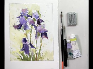 How to Paint Purple Iris Flowers in Watercolor - with Chris Petri