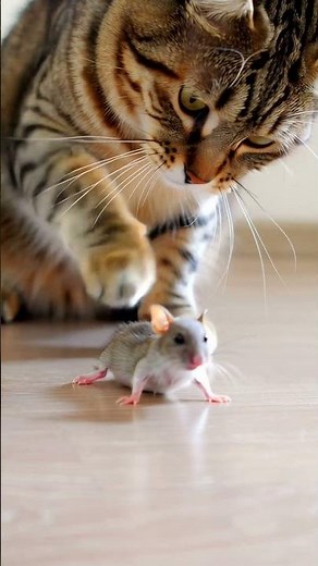 Unbelievable Chase Ends With Cat Catching Mouse #cats #mouse #wildlife