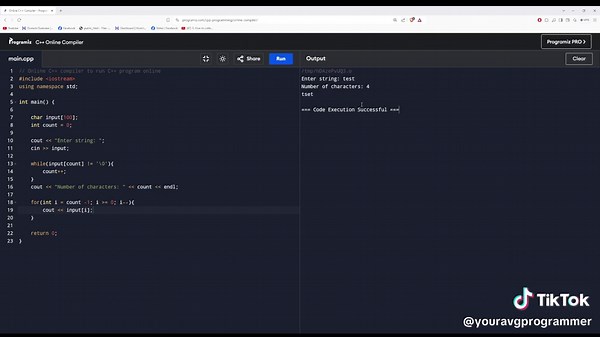 Reverse the string order using c #bsit #datastructures #computerscience #cs #cplusplus #programming #codinglife #fypシ゚