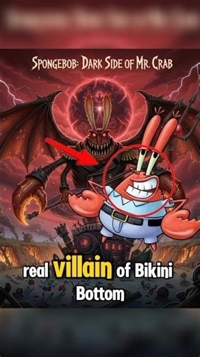 MR. CRABS THE REAL VILLAIN?!😈👹#MrKrabsTheory#DarkCartoon#CreepyTheory#HorrorShorts#SpongeBobLore