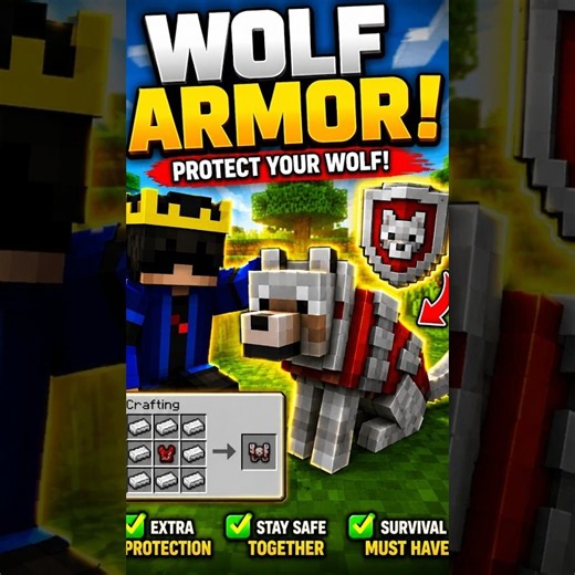 Minecraft WOLF ARMOR is AMAZING! 🐺🛡️ | Protect Your Wolf