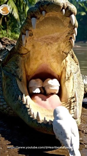 Prehistoric man saves snowy owls from South American crocodile #Wildlife #animalrescue #prehistoric