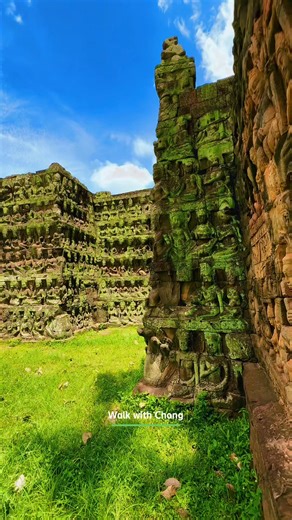 882K views · 10K reactions | Welcome to the Leper King. This temple was built in the late 12th century and is located in Angkor Thom, the capital city of the ancient Angkor Empire. I enjoy visiting this temple during the rainy season because it becomes even more remarkable. The rain falling on the temple allows moss to grow, which changes its color and enhances its beauty. | Walk With Chang | Facebook