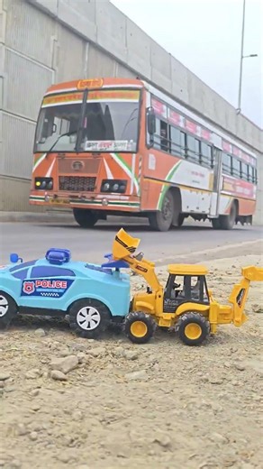 JCB VS Car and2remote control bus JCB 3dx Loader testing review!!!