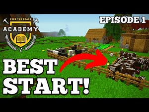 FTB Academy BEST Start! Base, Food + TIPS! Ep1