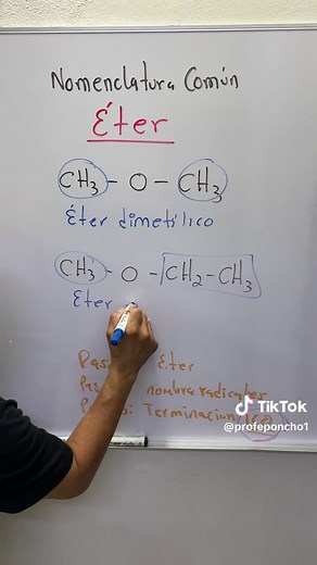 Éteres- Nomenclatura común #quimicaorganica #eteres #alcoxido #profeponcho #siguiendoalprofeponcho #clasesdequimica #explicandoquimica