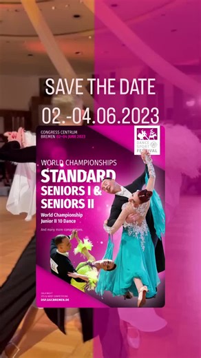 DACE SPORT FESTIVAL 2023 in Bremen 02.-04-06. ✨ Ob als aktiver Tänzer oder Tanzsport interessierter Bremer, dieses Event bietet für jeden Besucher ein einmaliges Erlebnis! Schaut ihr dieses Jahr vorbei? Wir freuen uns auf euch!!🔥💃🏾 #ggcbremen #dancesport #latindance #ballroom #dancer #bremen #enjoybremen #bremenevents #bremenerleben #event #savethedate