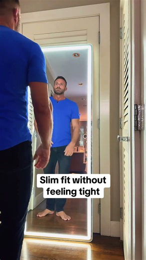 This is the JMIERR Slim Fitted V-Neck that always passes the mirror test