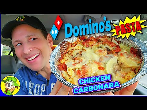 Domino's® CHICKEN CARBONARA PASTA Review 🎲🐔🥓🍝 | Peep THIS Out! 🕵️‍♂️