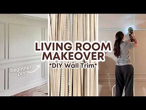 Beginner Friendly DIY Picture Frame Molding | Adding Character to Our Living Room With Box Trim