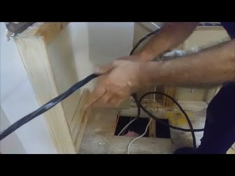 How To Fish Electrical Cable Via Wall and Ceiling Using Flexible Fish Rod - Quick and Easy