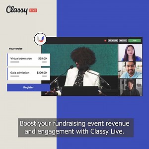 26 reactions | Power your nonprofit's events with Classy Live: 盧 Text-to-Donate  Mobile App (event check in, attendee management, mobile attendee experience) 晴 Seating Management ‍♀️ Paddle Raise Functionality  Virtual, Hybrid, In-Person Auctions Request your FREE demo today! | GoFundMe Pro | Facebook