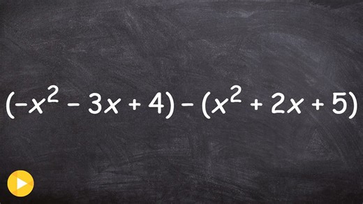 Subtracting two trinomials