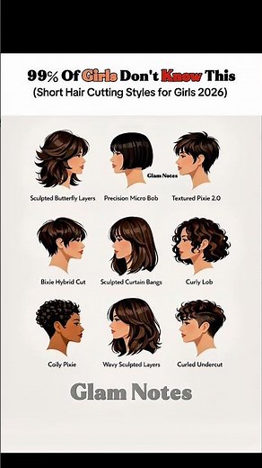 Short Hair Cutting Styles for Girls 2026-Trendy Pixie, Bob & Layered Haircuts #ShortHair2026 #ootd