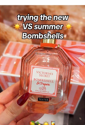 Smelling the new Victoria’s Secret summer bombshell collection: St Tropez, Amalfi, and Santorini. 🍍☀️🍋 @Victoria’s Secret #perfume #bombshellperfume #victoriassecret #perfumetok #perfumetiktok #summerperfumes