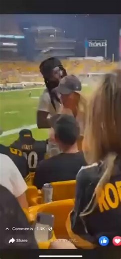 Girl hits guy and he defends himself and he knocks her man clean out