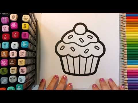 🧁💖Satisfying Cupcake Coloring | Relaxing Art & ASMR
