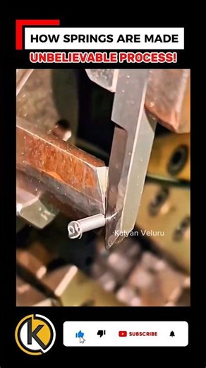 How Springs Are Made: Satisfying Factory Process in Seconds! 🔧🔥 #kalyanveluru