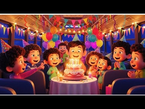 Wheels on the Birthday Bus 🎂🚌 | Nursery Rhymes for Kids 🎵 | Birthday Party Song for Toddlers