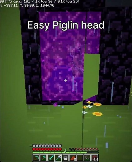 how to get easy pigeon head #minecraft #piglin #minecrafttutorial #minecraftfunny #creeper #memes