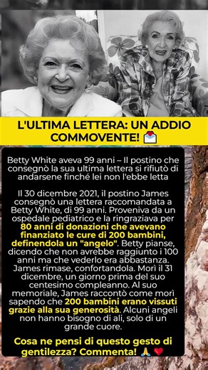 Postino Betty White Ultima Lettera