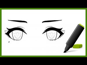How to Draw ANIME EYES Step by Step 🗲 Genshin Impact 🗲 Raiden Shogun