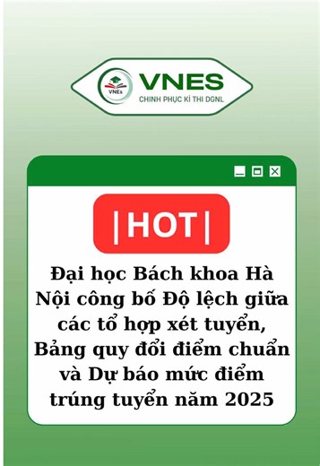 Công cụ quy đổi điểm chuẩn HUST 2025
