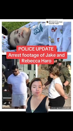 20K views · 247 reactions |  POLICE UPDATE / ARREST FOOTAGE – August 22, 2025 This morning, detectives with the San Bernardino County Sheriff’s Homicide Detail and Specialized Enforcement Division arrested Jake and Rebecca Haro at their residence in Cabazon. They were taken into custody on suspicion of PC 187 – Murder.Authorities confirm that the search continues for 7-month-old Emmanuel Haro. | Sam - True Crime & New | Facebook