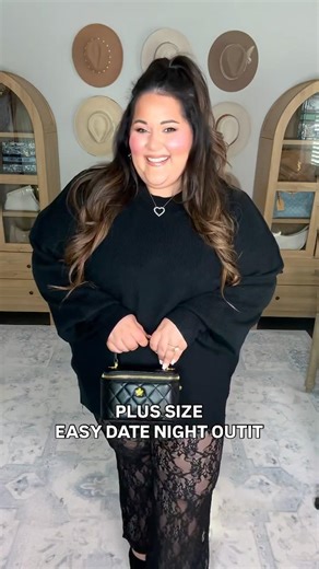 Plus size date night outfit🖤 #plussizefashion #datenightoutfit #plussize #curvyfashion