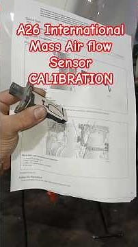 A26 International Mass airflow Sensor replacement, calibration procedure.🫡💥 Check engine light on.