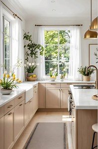 Thinking about brightening up your kitchen for spring? ✨ These cabinets aren’t even real wood — just vinyl over compressed board. But with Retique It and a simple oil-based stain from the hardware store, I was able to create a real wood finish in minutes! No need to strip or sand down to bare wood — just paint it on, stain it, and you’re done. It’s fast, it’s easy, and the finish looks so real up close! Comment "Inspo" below if you want me to send you all the steps, links, and a free Spring Guid
