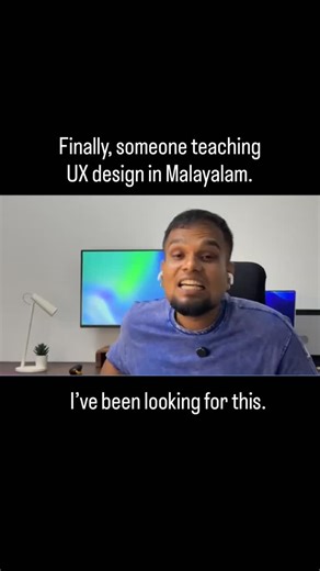 Stolen on Instagram: "Finally… I found a place where UX design is explained in Malayalam. Not subtitles. Not broken translations. But real thinking. Real examples. Real clarity. If you’re a Malayali who wants to learn Design / UX design, you already know the struggle. Most resources are in English. Most courses assume you already “get it”. And most content skips why and jumps straight into tools. But design is not about Figma first. Design is about thinking clearly, understanding people, and sol