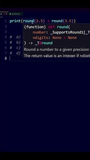 Python Quiz: Why is round(2.5) + round(3.5) = 6? 🤯
