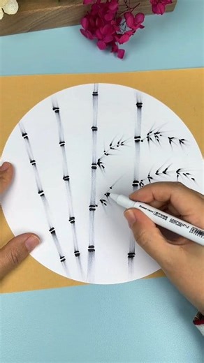 8.3K views · 27 reactions | Anyone can create a simple ink bamboo painting! Give it a try! #CreativePainting #CreativeCrafts #KindergartenCrafts | Crafty Videos | Facebook