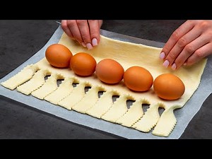 Simple and quick appetizer recipe - with eggs and puff pastry!