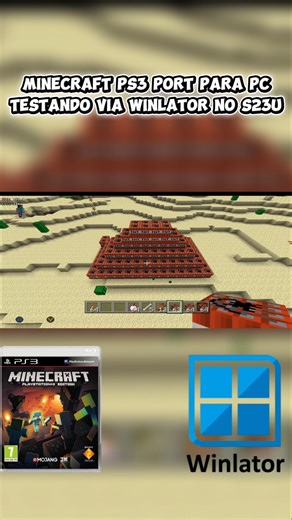 Minecraft de PS3 no celular? (Winlator + S23 Ultra)