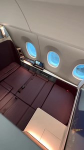 Welcome to Japan Airlines A350-1000 First Class. Just 6 suites with double bed! #japanairlines #a350 #firstclass #aviation | Sam Chui