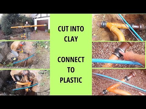HOW TO CONNECT PLASTIC SOIL PIPE TO CLAY SOIL PIPE FOUL DRAINAGE PLUMBING
