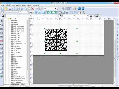 Karekod (Datamatrix) barkod oluşturma Barkod Etiket Programı