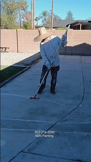 Preparation and painting concrete patio.