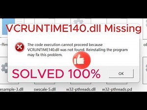 VCRUNTIME140.dll error solved 100%