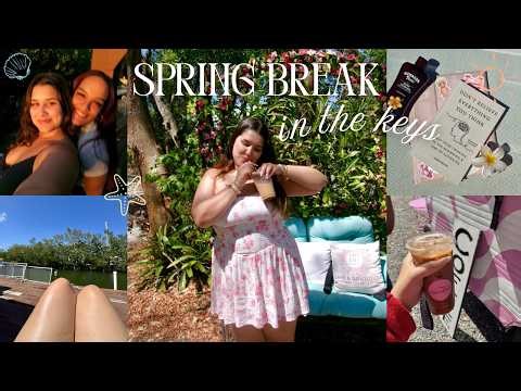 florida keys spring break vlog🌴girls weekend tanning, summer reads, and coffees