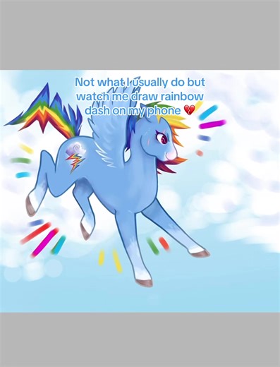 Watch Me Draw Rainbow Dash on My Phone
