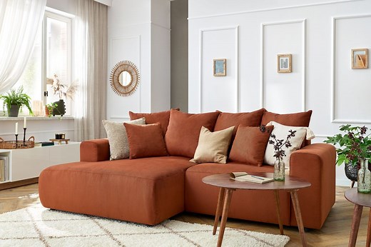 Canapé d'angle fixe ENJOY Velours côtelé | BOBOCHIC ®