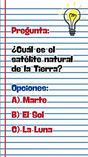 🌍 Pregunta | ¿Cuál es el satélite natural de la Tierra? 🌙