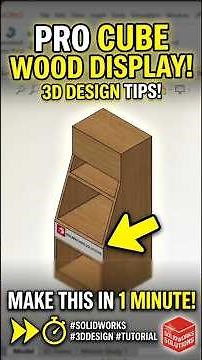 How to Design a Wood Display in SolidWorks in 1 Minute! 🪵 #shorts